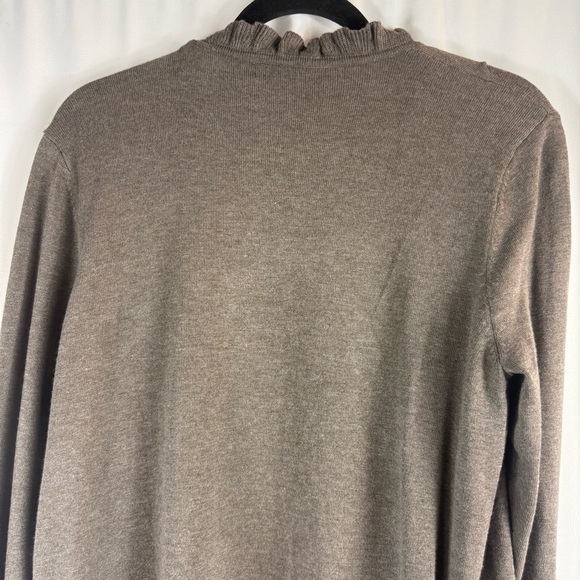 NWT Joseph A light  Brown Ruffled Cardigan SizeM - Picture 11 of 13